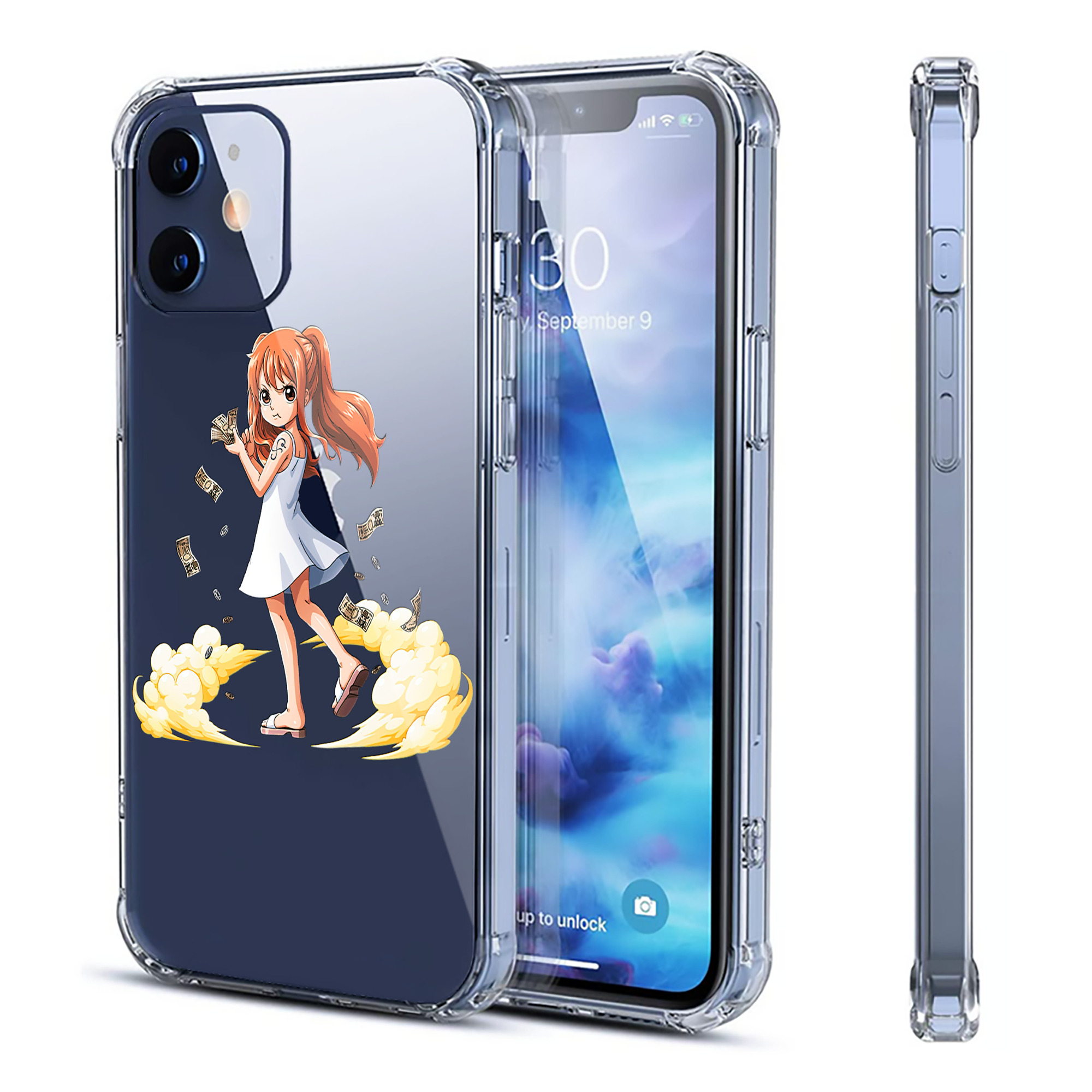 （画像用） ワンピース ナミ ONE PIECE Nami 【iPhone 12シリーズ対応】透明スマホケース（クリアソフトケース）
